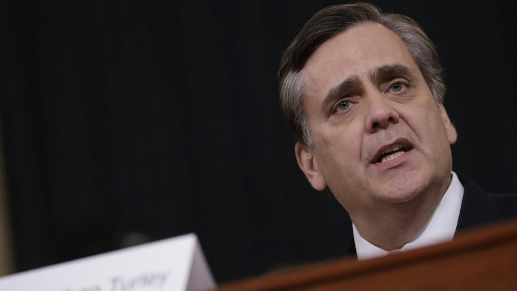 Jonathan Turley, J.B. and Maurice C. Shapiro professor of public interest law at the George Washington University Law School, delivers an opening statement during a House Judiciary Committee impeachment inquiry hearing in Washington, D.C., U.S., on Wednesday, Dec. 4, 2019. The impeachment of President Donald Trump moves to one of the most polarized committees in Congress where Republicans known for their combativeness will pose a test of the judiciary chairman's ability to keep the proceedings under control. Photographer: Andrew Harrer/Bloomberg