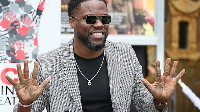 HOLLYWOOD, CALIFORNIA - DECEMBER 10: Kevin Hart is honored with a Hand and Footprint ceremony at the TCL Chinese Theatre IMAX on December 10, 2019 in Hollywood, California.