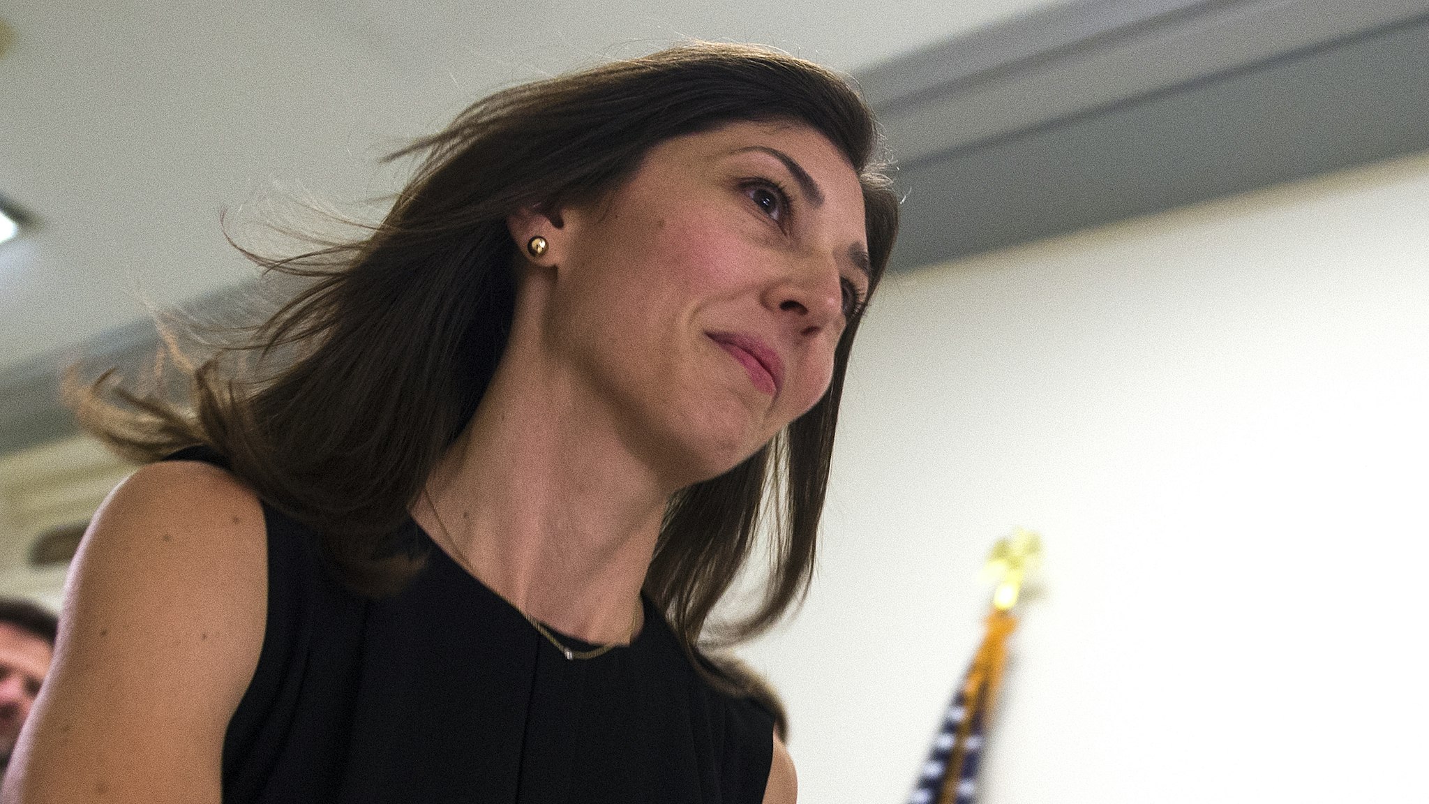 Lisa Page, former legal counsel to former FBI Director Andrew Mc Cabe, arrives on Capitol Hill July 13, 2018 to provide closed-door testimony about the texts critical of Donald Trump that she exchanged with her FBI agent lover during the 2016 presidential campaign.
