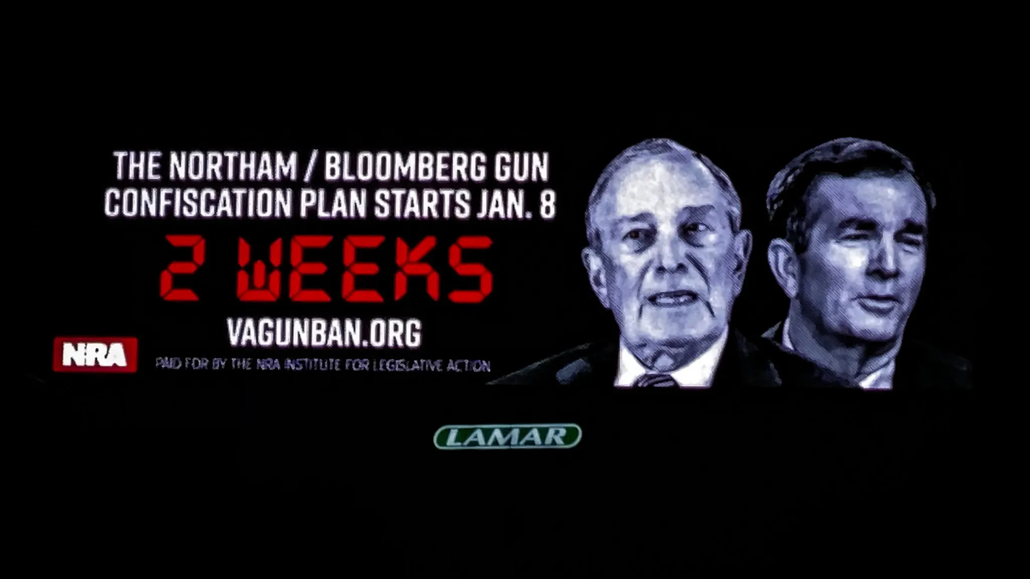 NRA Gun Billboard NRA Gun Billboard