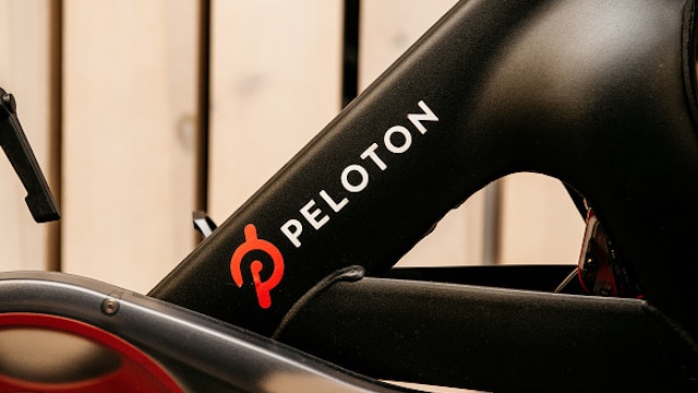 NEW YORK, NY - DECEMBER 04: A Peloton stationary bike sits on display at one of the fitness company's studios on December 4, 2019 in New York City. Peloton and its model of on-demand video cycling classes has come under fire after the release of a new commercial that has been criticized by some as sexist and classist.