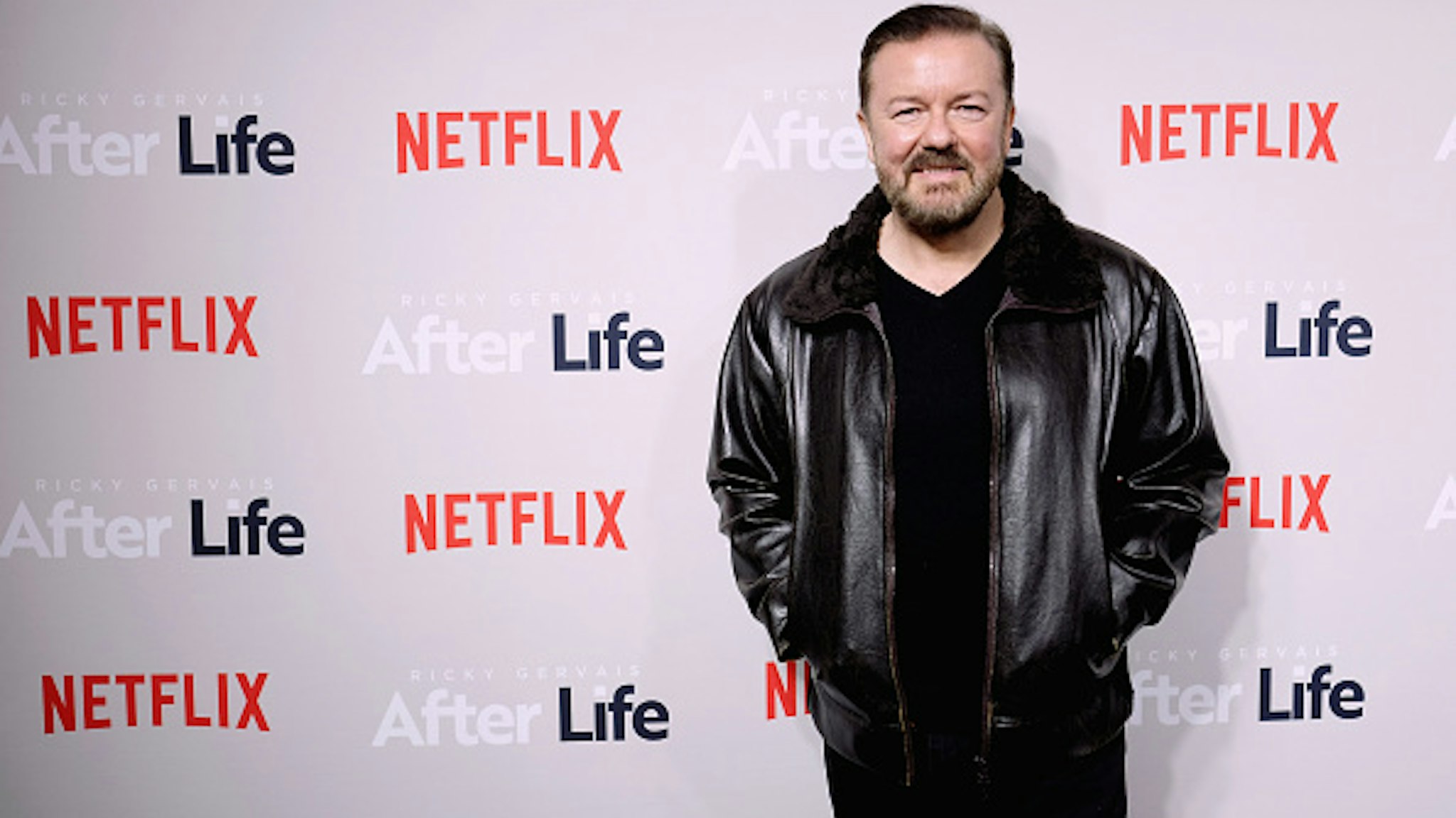 NEW YORK, NEW YORK - MARCH 07: Comedian Ricky Gervais attends the "After Life" For Your Consideration Event at Paley Center For Media on March 07, 2019 in New York City.