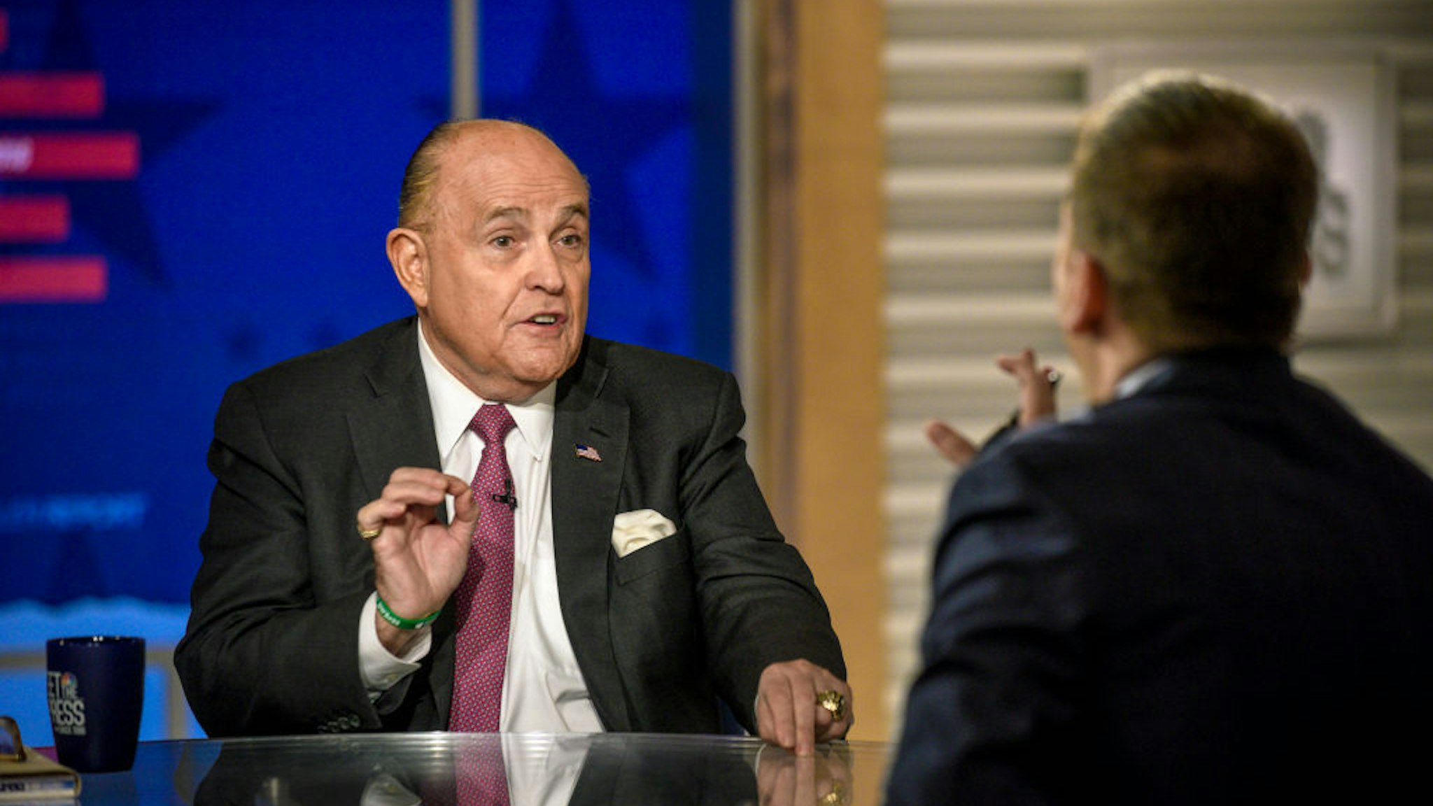 Rudy Giuliani, Lawyer for President Donald Trump, appears on "Meet the Press" in Washington, D.C., Sunday, April 21, 2019. (Photo by: William B. Plowman/NBC/NBC Newswire/NBCUniversal via Getty Images)