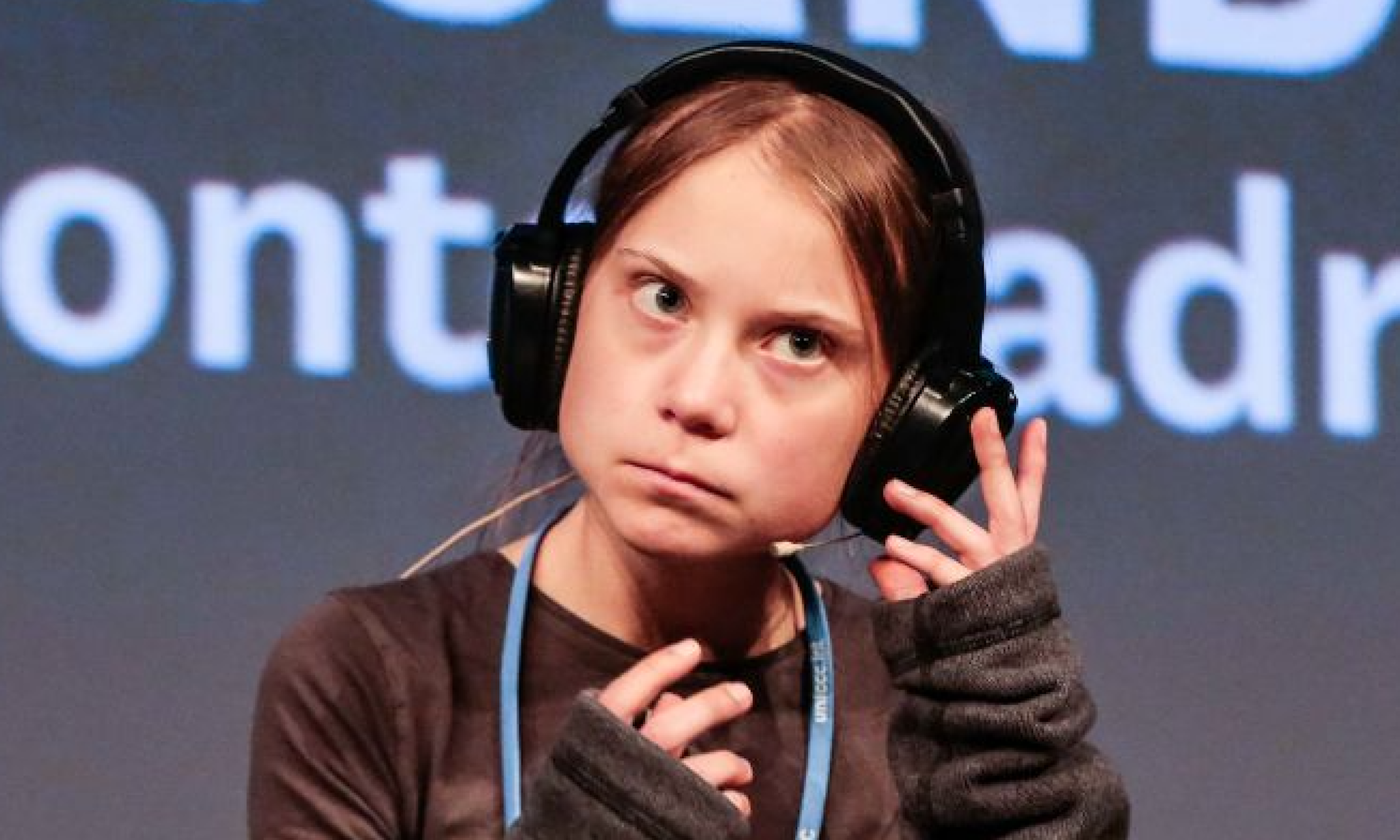 Swedish Climate activist Greta Thunberg attends the Youth Climate-Fridays press conference at La Casa Encendida on December 6, 2019 in Madrid, Spain.