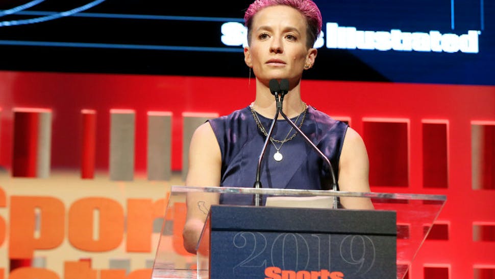 Megan Rapinoe Sports Illustrated Sportsperson of the Year Award Winner Megan Rapinoe speaks onstage during the Sports Illustrated Sportsperson Of The Year 2019 at The Ziegfeld Ballroom on December 09, 2019 in New York City.