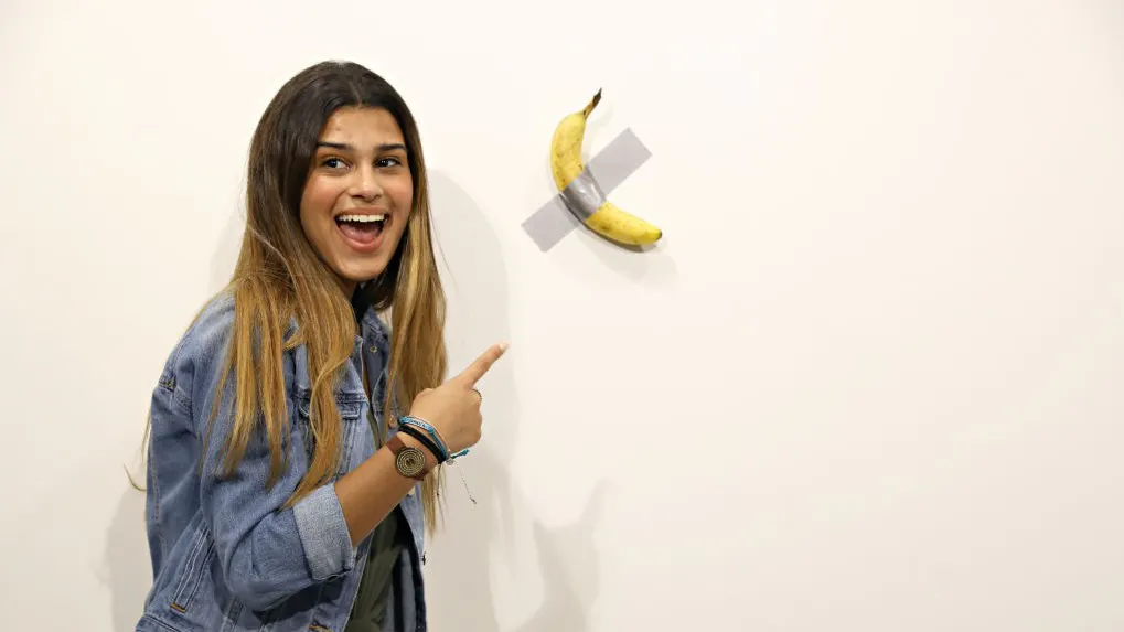 Man Arrested After Scrawling ‘Epstein Didn’t Kill Himself’ On Wall Where $120,000 Duct-Taped Banana Exhibit Was Displayed