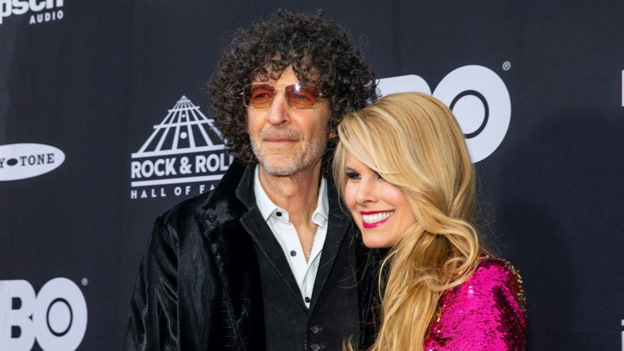 Howard Stern and Beth Ostrosky Stern attend the 33rd Annual Rock & Roll Hall of Fame Induction Ceremony at Public Auditorium on April 14, 2018 in Cleveland, Ohio