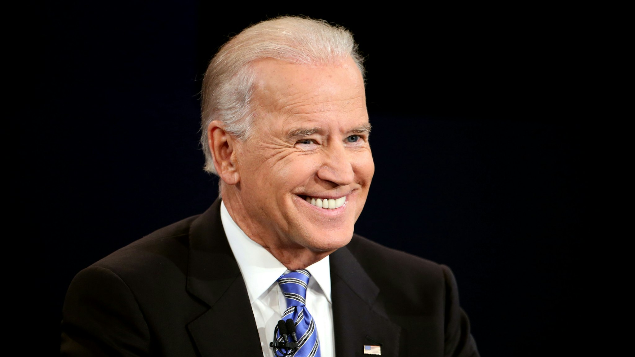 Vice President Joe Biden smiles during the vice presidential debate at Centre College October 11, 2012 in Danville, Kentucky.