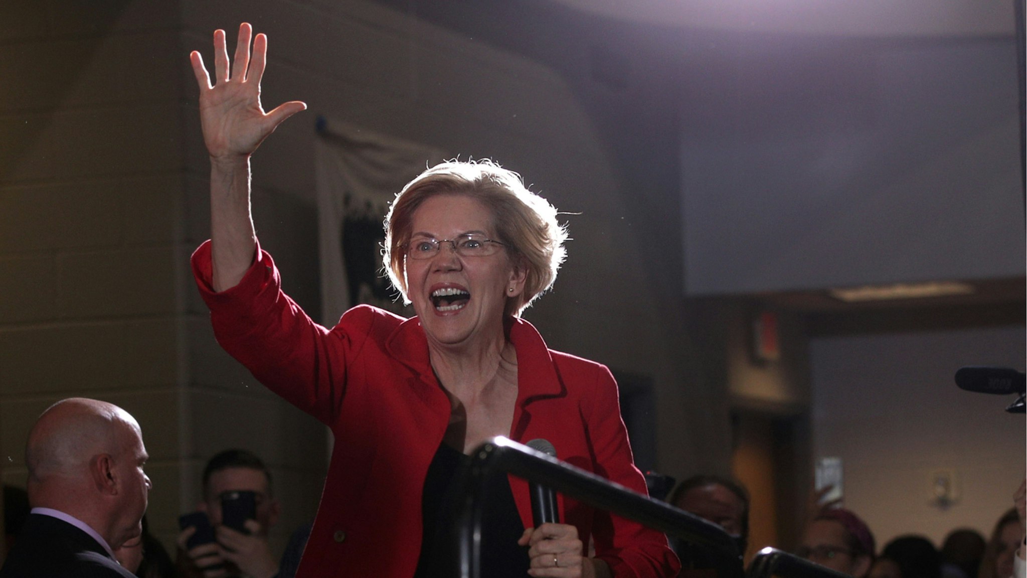 Democratic U.S. presidential candidate Sen. Elizabeth Warren (D-MA) arrives at the Moral Action Congress of the Poor People's Campaign June 17, 2019 at Trinity Washington University in Washington, DC.