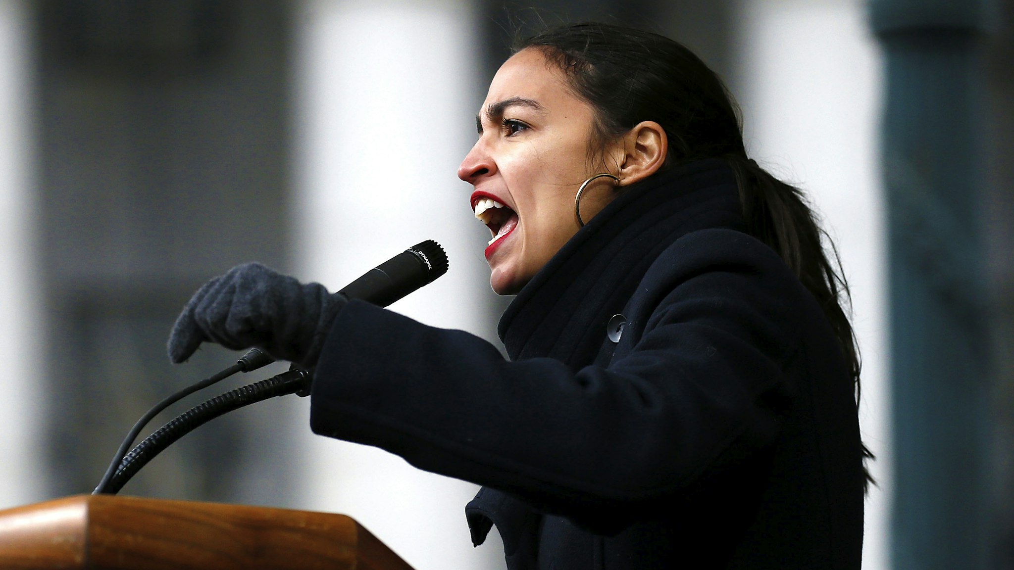 NEW YORK, NEW YORK - JANUARY 19: Member of the U.S. House of Representatives from New York's 14th district Alexandria Ocasio-Cortez attends Women's March 2019 on January 19, 2019 in New York City.