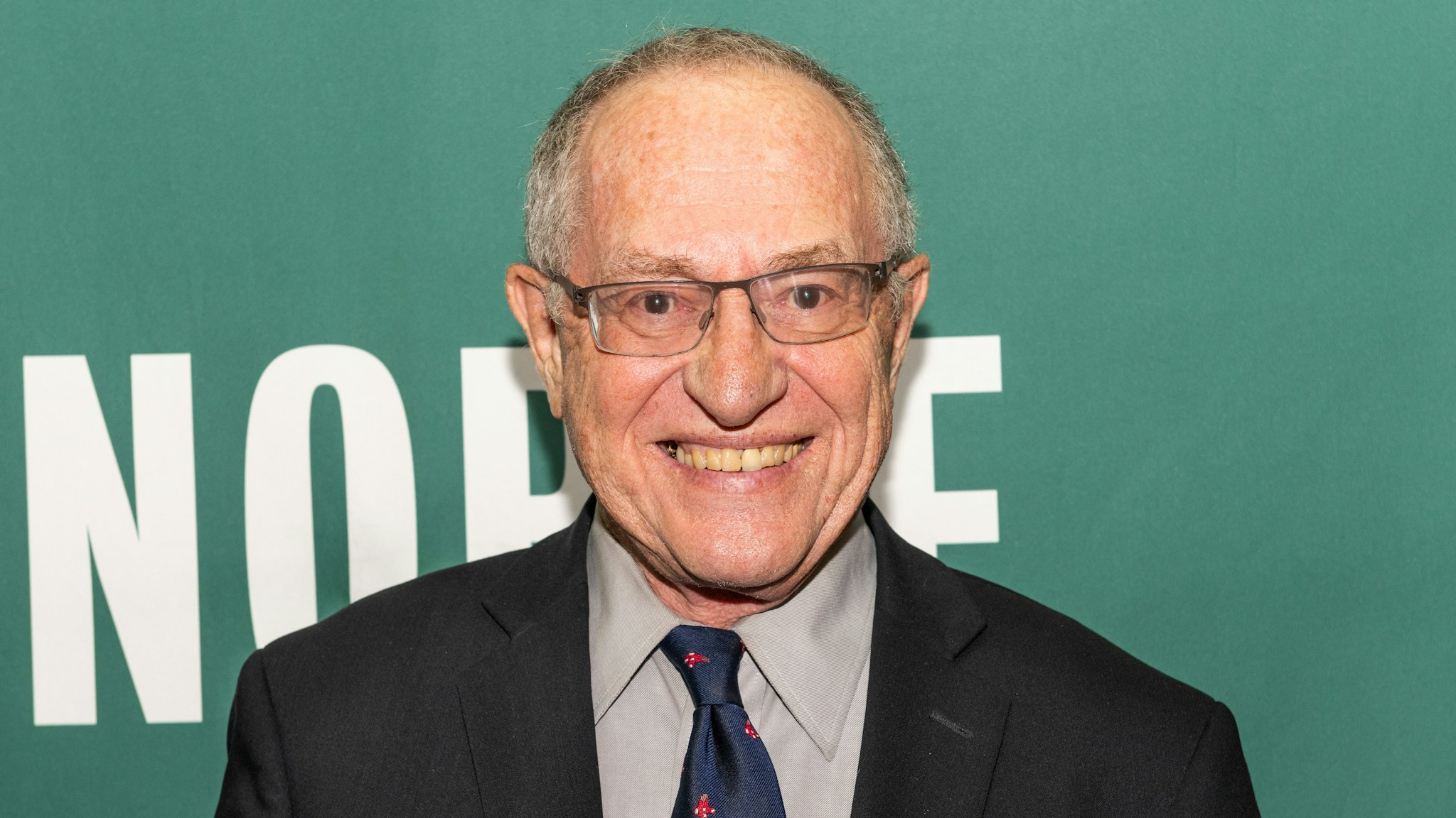 NEW YORK, NY, UNITED STATES - 2018/07/11: Alan Dershowitz promoting his newest book, "The Case Against Impeaching Trump", at the Barnes &amp; Noble in Union Square in New York City.