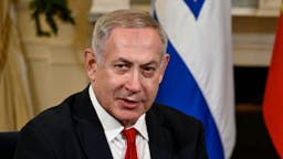 Benjamin Netanyahu The Prime Minister of Israel Benjamin Netanyahu meets with Portuguese Prime Minister Antonio Costa (not seen) in the Prime Minister office on December 05, 2019 in Lisbon, Portugal. The agenda for the encounter includes technological cooperation in the area of cybersecurity, collaboration in the fight against terrorism and in the scientific and academic areas. (Photo by Horacio Villalobos#Corbis/Corbis via Getty Images)