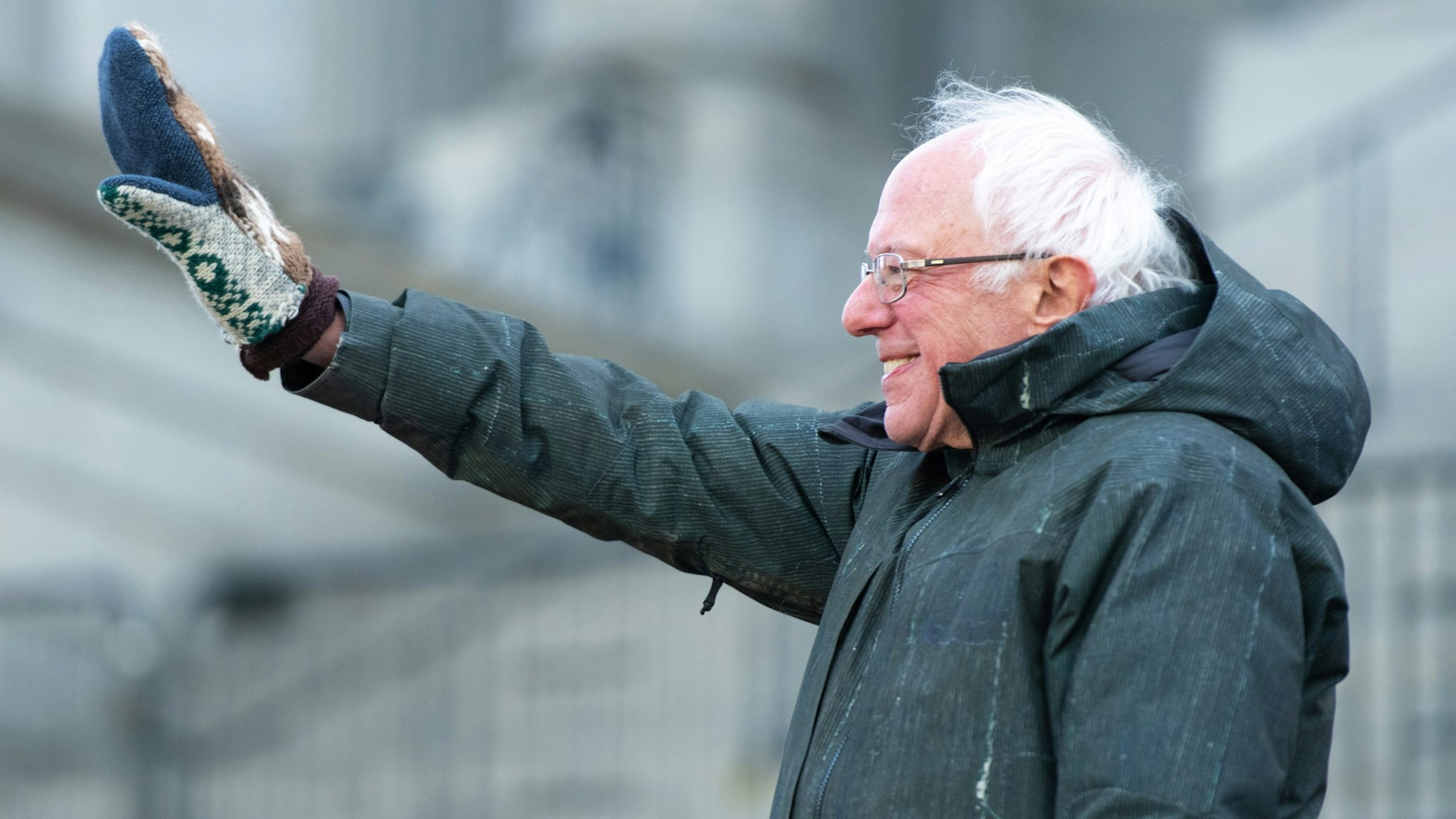 COLUMBIA, SC - JANUARY 20: Democratic presidential candidate, Sen. Bernie Sanders (I-VT) waves to the crowd during King Day at the Dome March and Rally on January 20, 2020 in Columbia, South Carolina. The event, first held in 2000 in opposition to the display of the Confederate battle flag at the statehouse, attracted more than a handful Democratic presidential candidates to the early primary state.