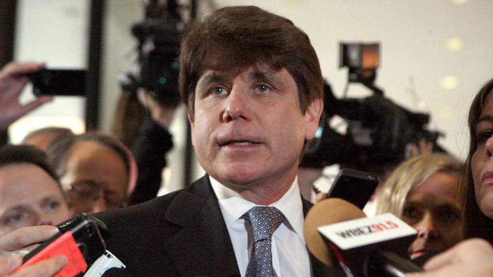 Rod Blagojevich Former Illinois Governor Rod Blagojevich pauses while speaking to the media at the Dirksen Federal Building December 7, 2011 in Chicago, Illinois. Blagojevich was sentenced to 14 years in prison after he was found guilty of 17 public corruption charges. (Photo by Frank Polich/Getty Images)