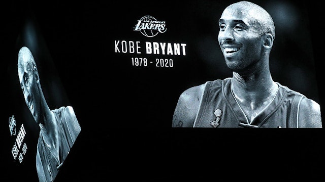 DALLAS, TEXAS - JANUARY 27: The Dallas Stars honor NBA legend Kobe Bryant during a pregame moment of silence before taking on the Tampa Bay Lightning at American Airlines Center on January 27, 2020 in Dallas, Texas.