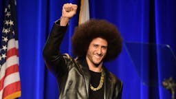 Colin Kaepernick BEVERLY HILLS, CA - DECEMBER 03: Honoree Colin Kaepernick speaks onstage at ACLU SoCal Hosts Annual Bill of Rights Dinner at the Beverly Wilshire Four Seasons Hotel on December 3, 2017 in Beverly Hills, California.