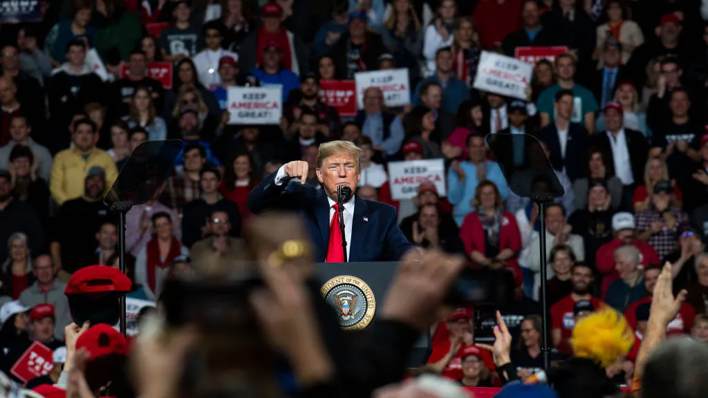 Trump Holds Packed-Out Rally In Ohio, Taunts Dems Over Iran, Tests Out New Slogan For GOP