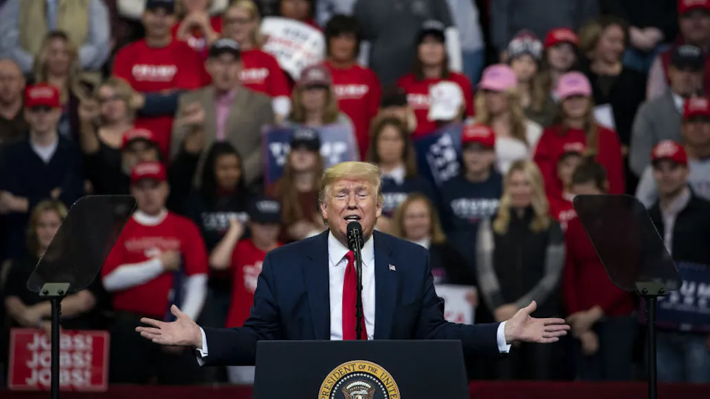 On Verge Of Acquittal, Trump Laughs Off Impeachment, Declares ‘Happy Period’ At Packed-Out Iowa Rally