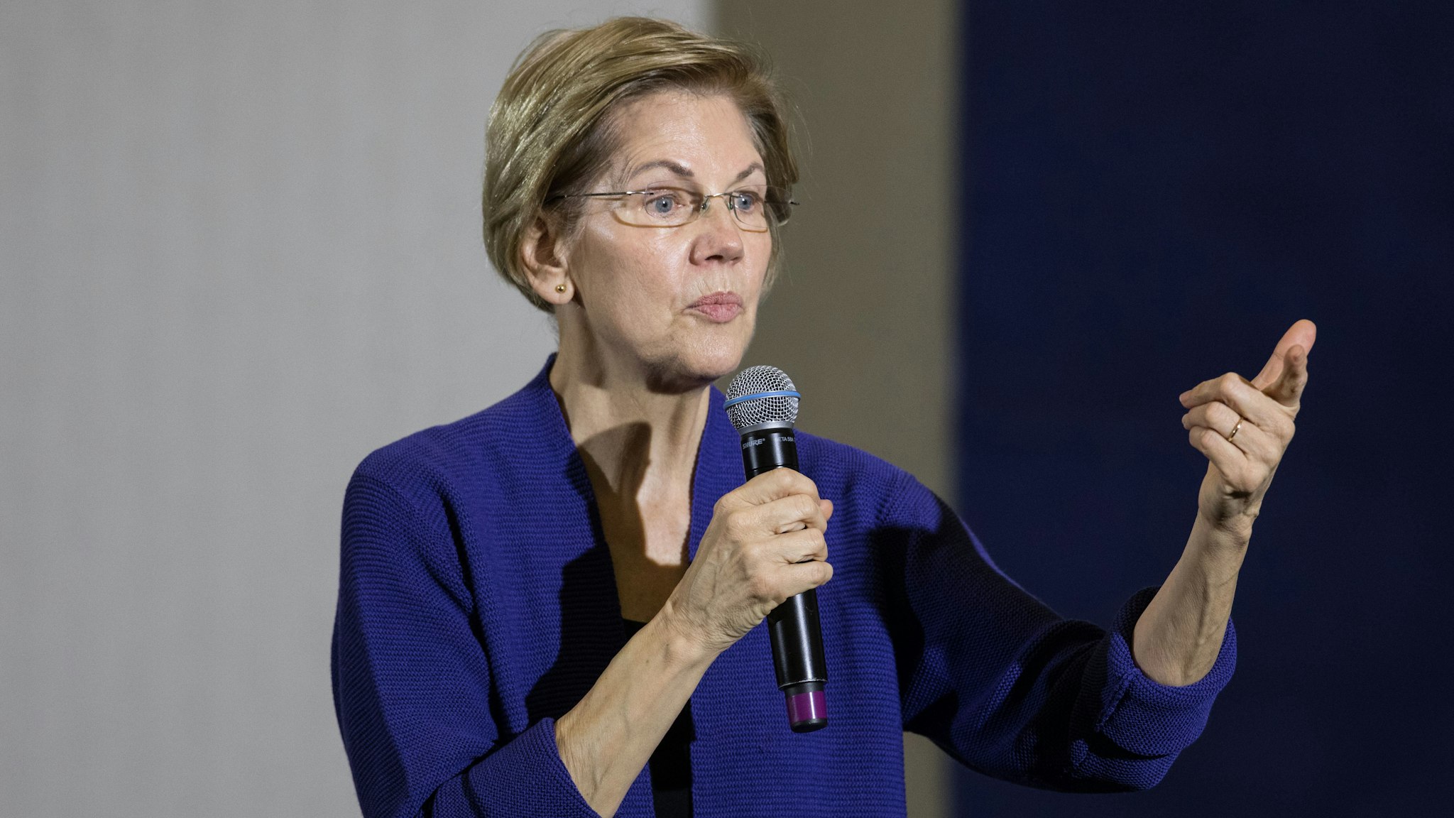 CONCORD, NH - JANUARY 02: Democratic presidential candidate Sen. Elizabeth Warren (D-MA) speaks on stage during her first campaign event of 2020 on January 2, 2020 in Concord, New Hampshire. The Iowa caucuses, the first nominating contest in the Democratic presidential primary season, will take place on February 3.