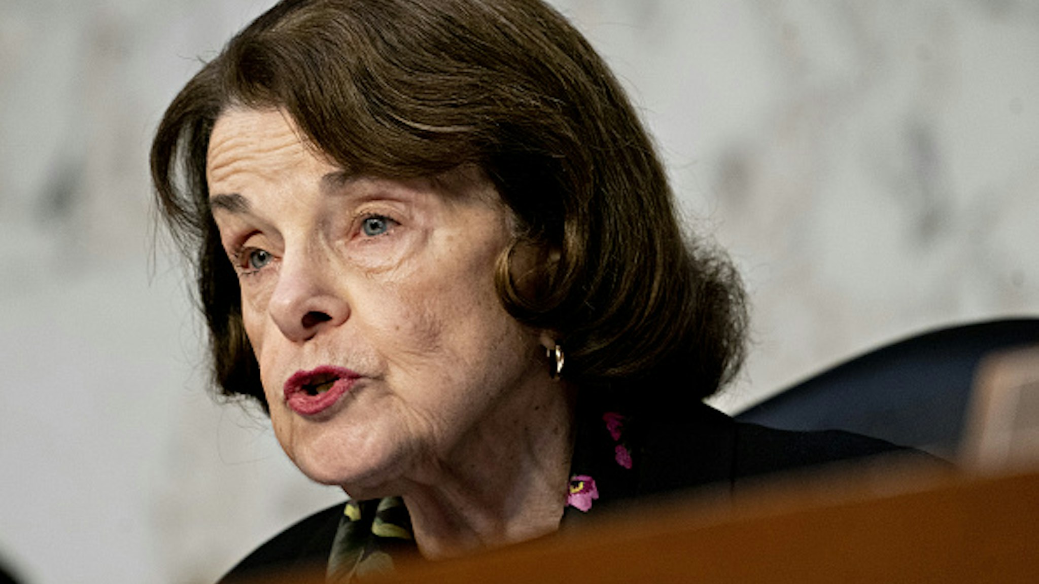 Senator Diane Feinstein, a Democrat from California and ranking member of the Senate Judiciary Committee, makes an opening statement during a hearing with Justice Department Inspector General Michael Horowitz, not pictured, in Washington, D.C., U.S., on Wednesday, Dec. 11, 2019. Horowitz released a long-anticipated report Monday into the FBI's investigation in 2016 of people associated with Donald Trump's presidential campaign.