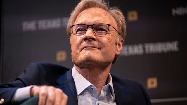 MSNBC's Lawrence O'Donnell smiles after making a joke during a panel at The Texas Tribune Festival on September 28, 2019 in Austin, Texas.