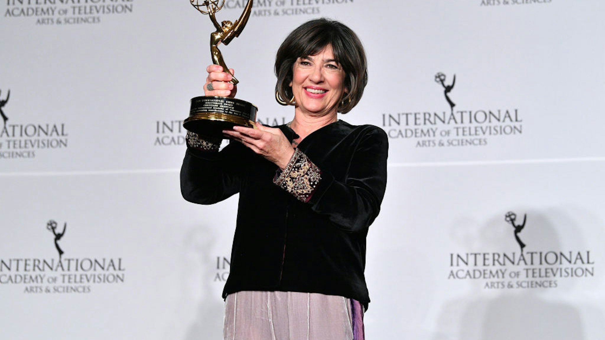 Christiane Amanpour winner of Directorate Award during the 2019 International Emmy Awards Gala on November 25, 2019 in New York City.