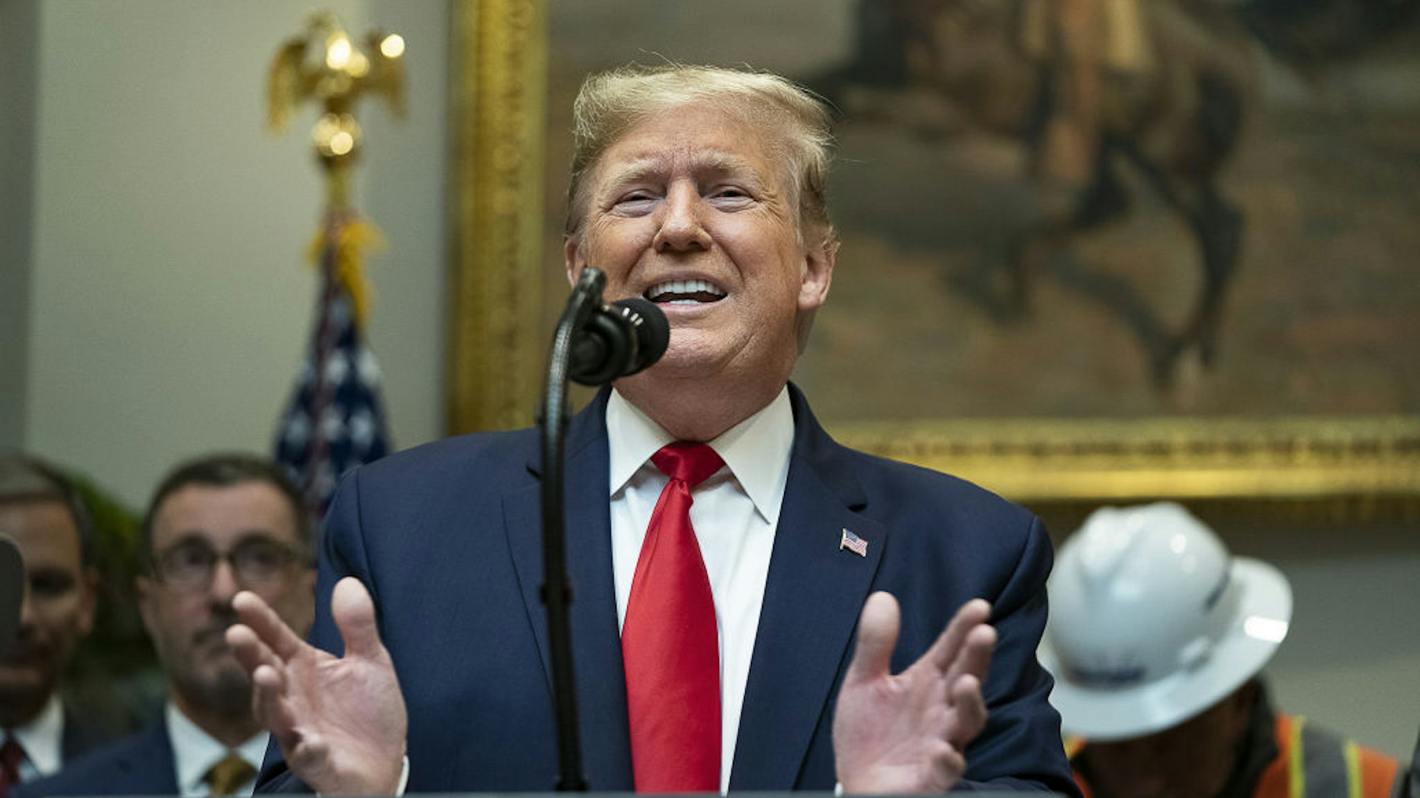 U.S. President Donald Trump speaks during an event to announce proposed new environmental policies at the White House in Washington, D.C., U.S., on Thursday, Jan. 9, 2020.