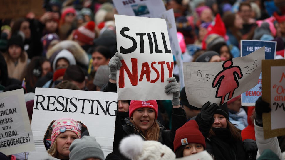 Women’s March WASHINGTON, USA - JANUARY 18: People participate in the Women's March as they protest against the U.S. President Donald Trump in Washington, United States on January 18, 2020. (Photo by Yasin Ozturk/Anadolu Agency via Getty Images)