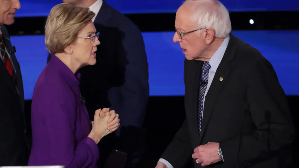 Elizabeth Warren and Bernie Sanders