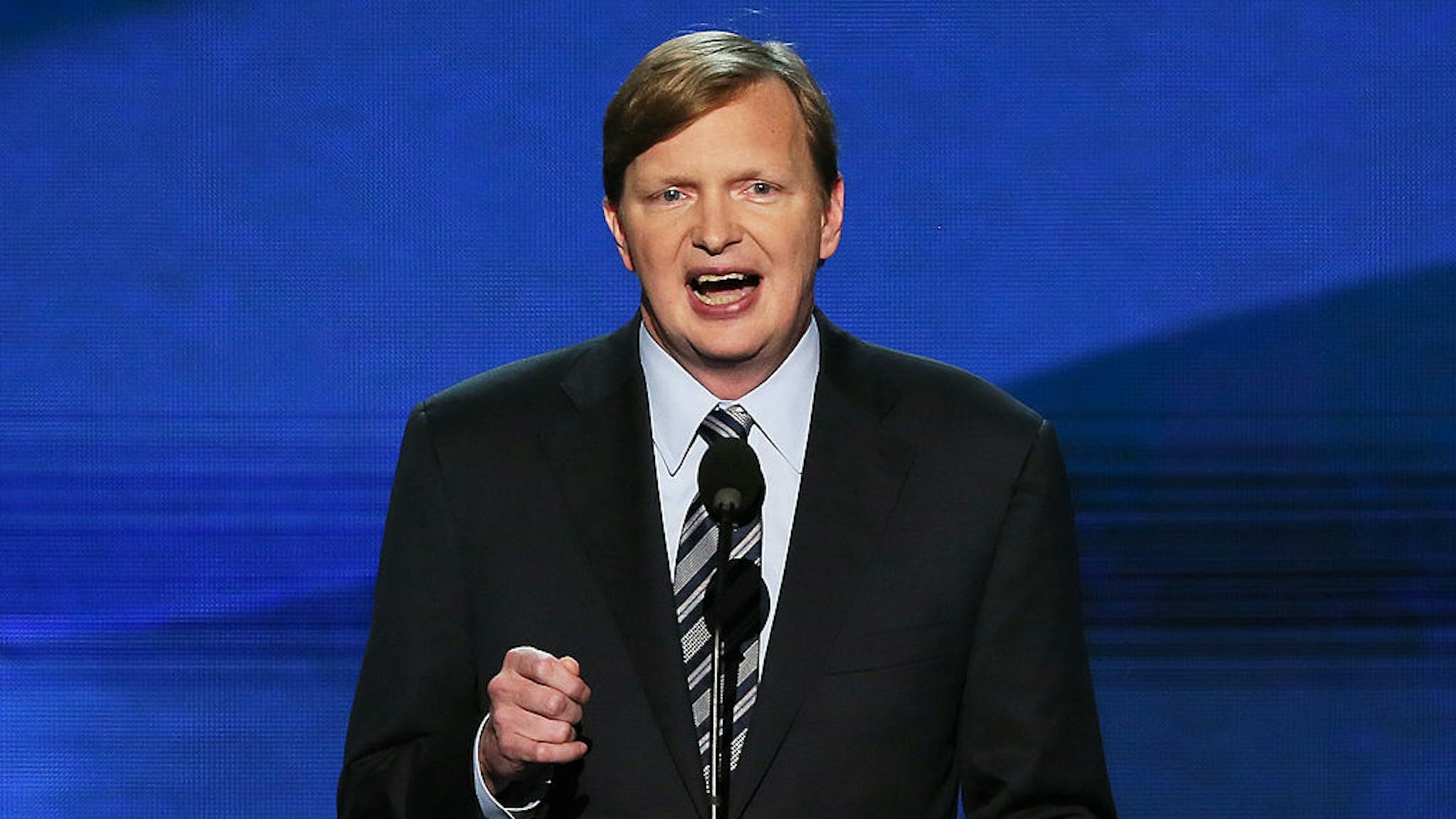 Campaign Manager, Obama for America Jim Messina speaks on stage during the final day of the Democratic National Convention at Time Warner Cable Arena on September 6, 2012 in Charlotte, North Carolina.