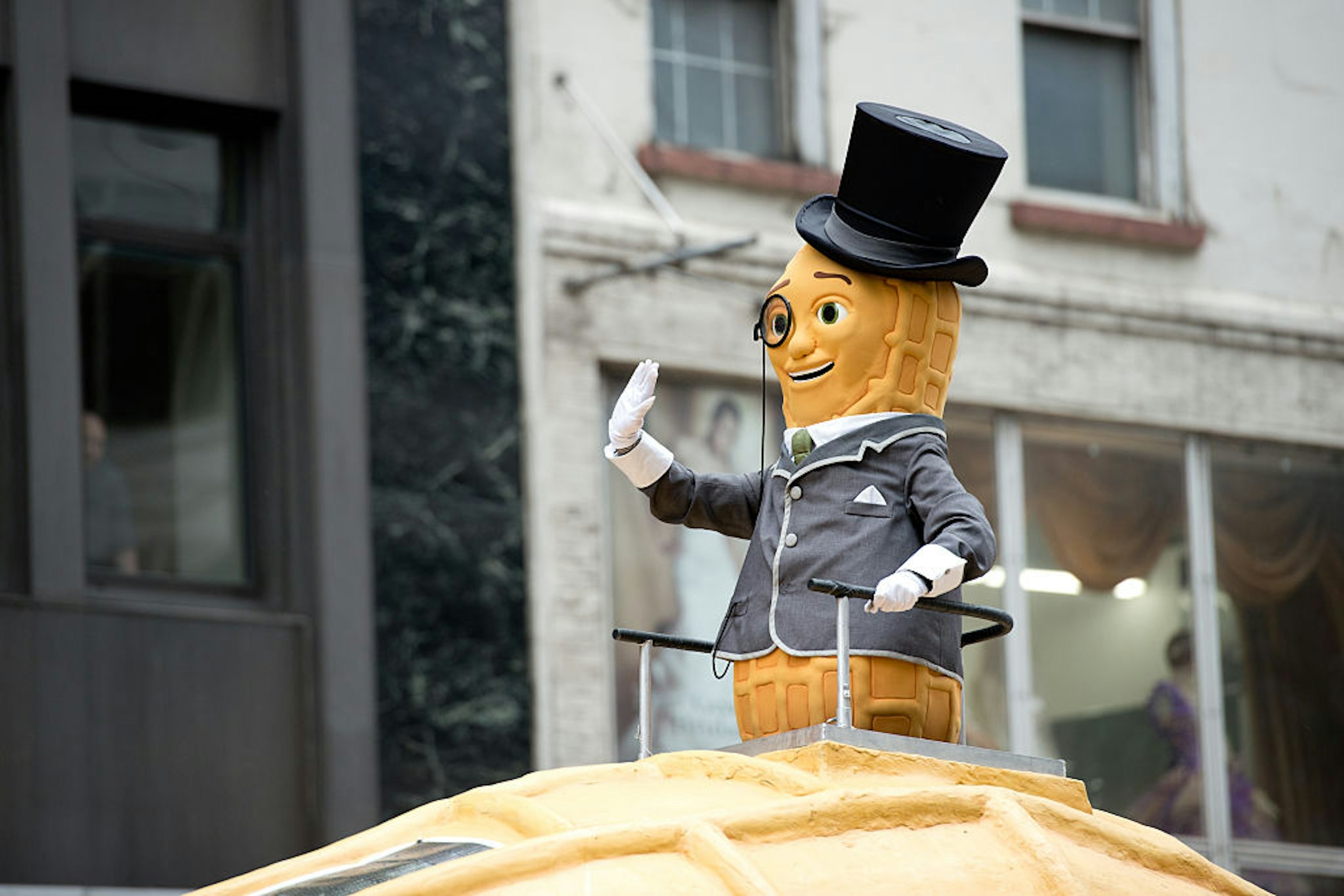 Mr. Peanut attends the 88th Annual Macys Thanksgiving Day Parade at on November 27, 2014 in New York, New York.
