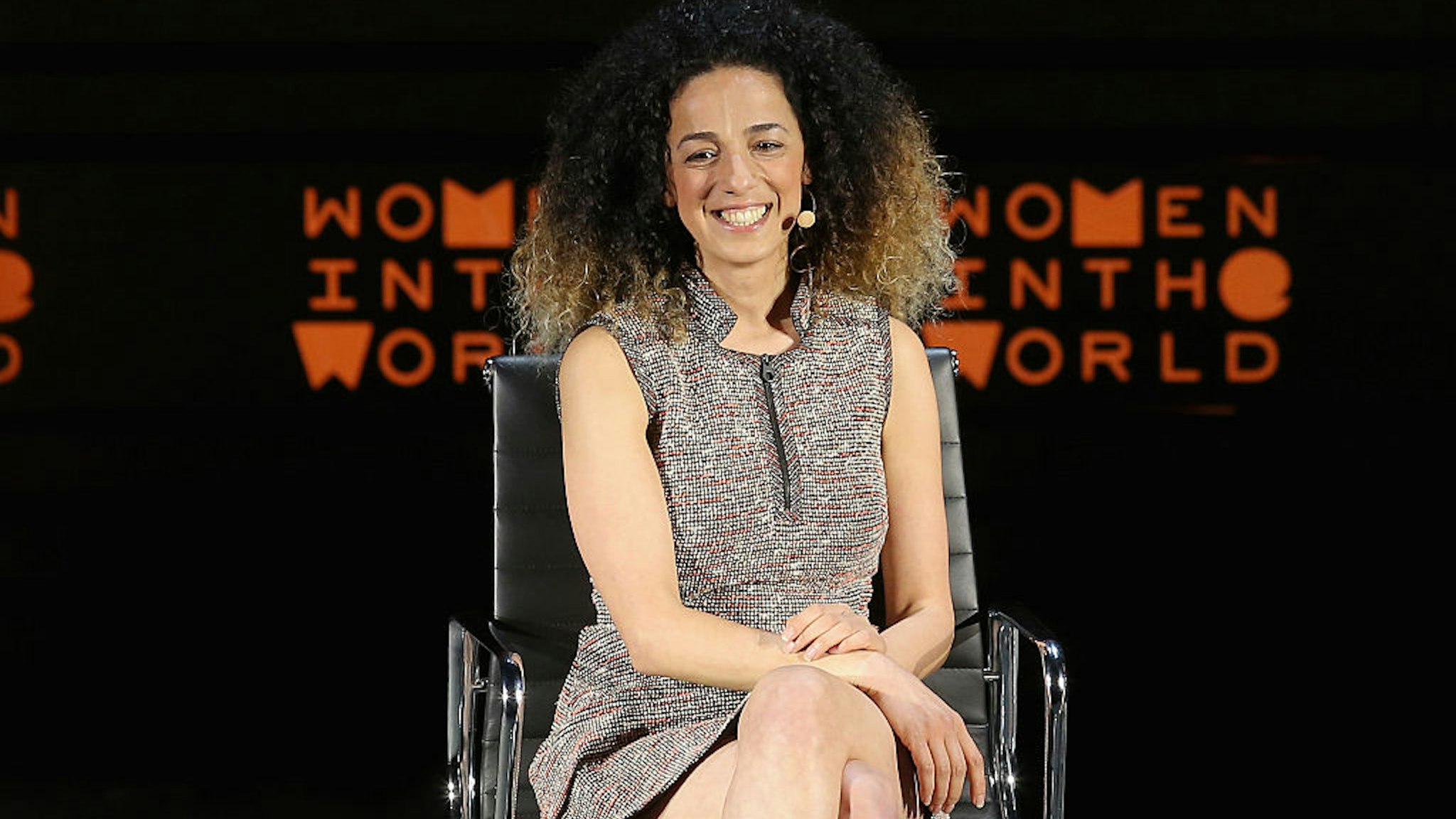 Journalist Masih Alinejad speaks onstage at My Stealthy Freedom during Tina Brown's 7th Annual Women In The World Summit at David H. Koch Theater at Lincoln Center on April 7, 2016 in New York City.