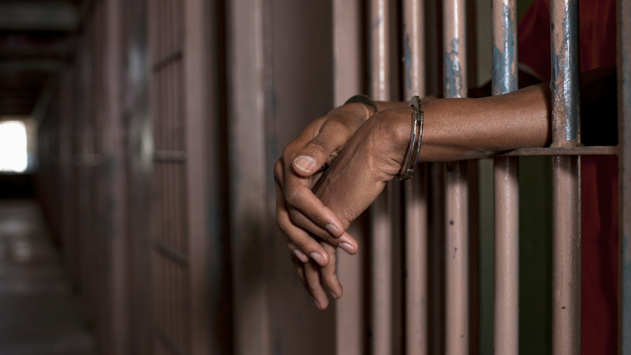 African American in Prison - stock photo