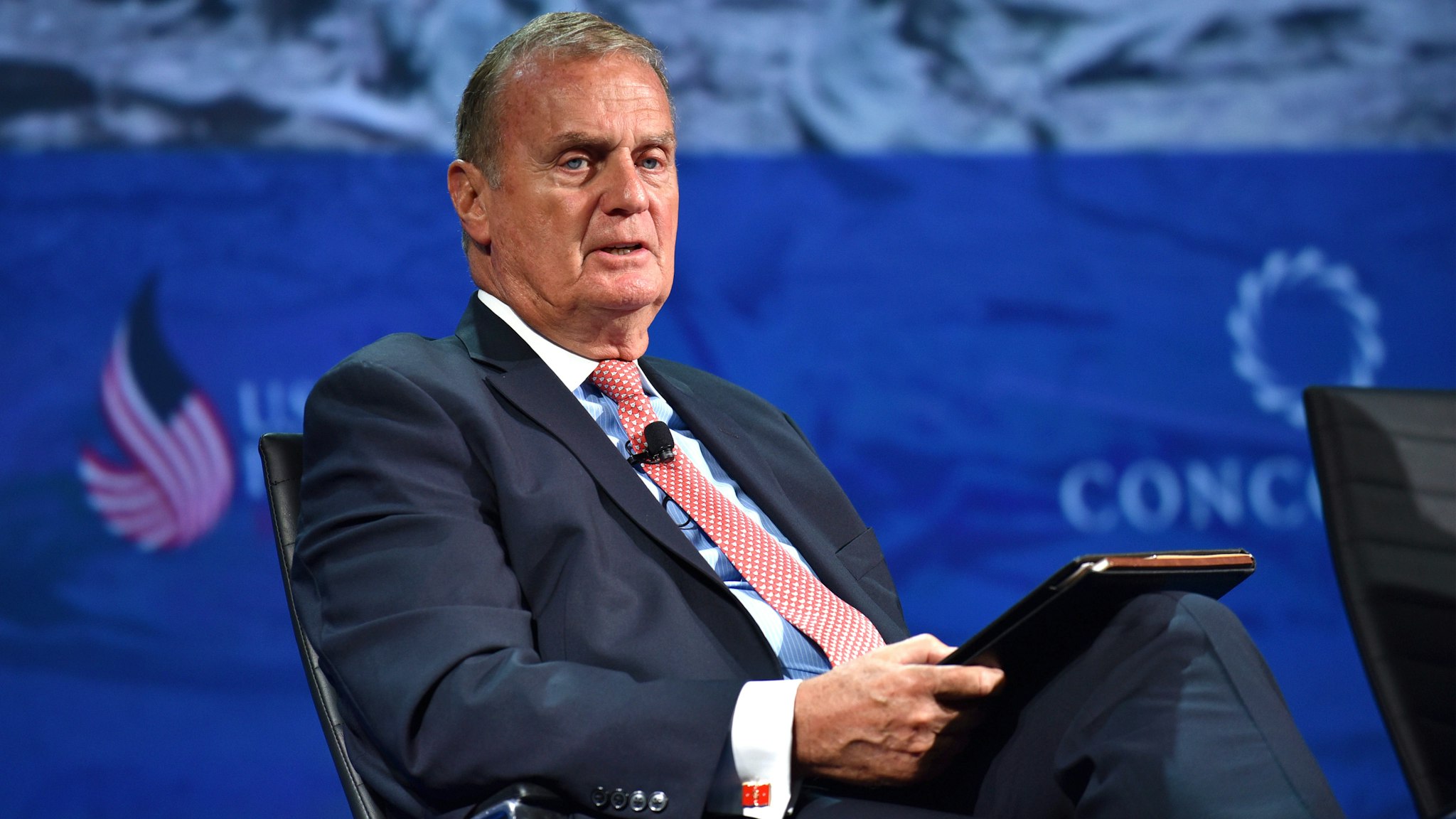 NEW YORK, NY - SEPTEMBER 19: CEO and founder, Jones Group International James L. Jones speaks at the 2016 Concordia Summit - Day 1 at Grand Hyatt New York on September 19, 2016 in New York City.