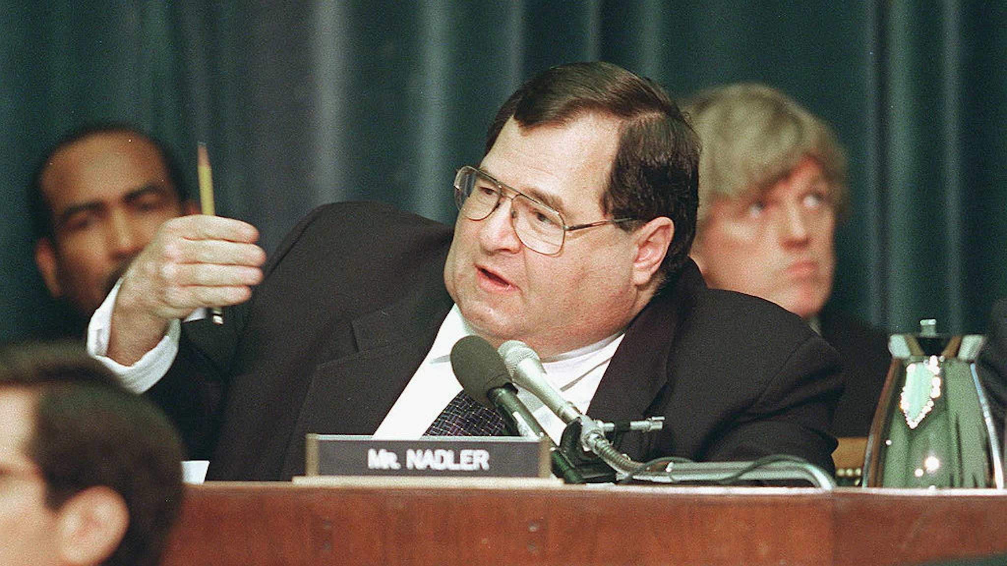 Jerrold Nadler,D-N.Y.,makes his opening statement during House Judiciary Committee hearing regarding articles of impeachment against President Bill Clinton. (Photo by Douglas Graham/Congressional Quarterly/Getty Images)