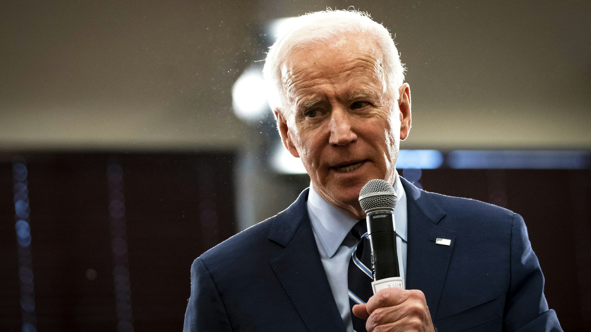 AMES, IA - JANUARY 21: Democratic presidential candidate former Vice President Joe Biden speaks during an event on January 21, 2020 in Ames, Iowa. With less than two weeks to go until the first-in-the-nation Iowa caucuses, candidates are making their final pitch to voters.