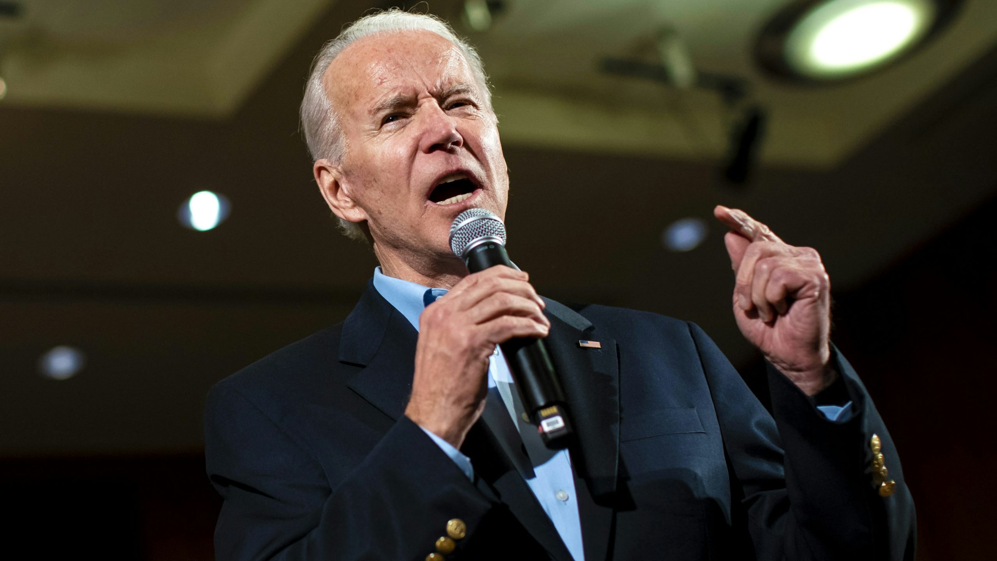 Former U.S. Vice President Joe Biden, 2020 Democratic presidential candidate, speaks during a campaign event in Iowa City, Iowa, U.S., on Monday, Jan. 27, 2020. Biden holds a sizable lead nationally, but many polls show Democrats in the early-voting states favor Bernie Sanders, which could spark the Vermont senator's campaign for the contests ahead.