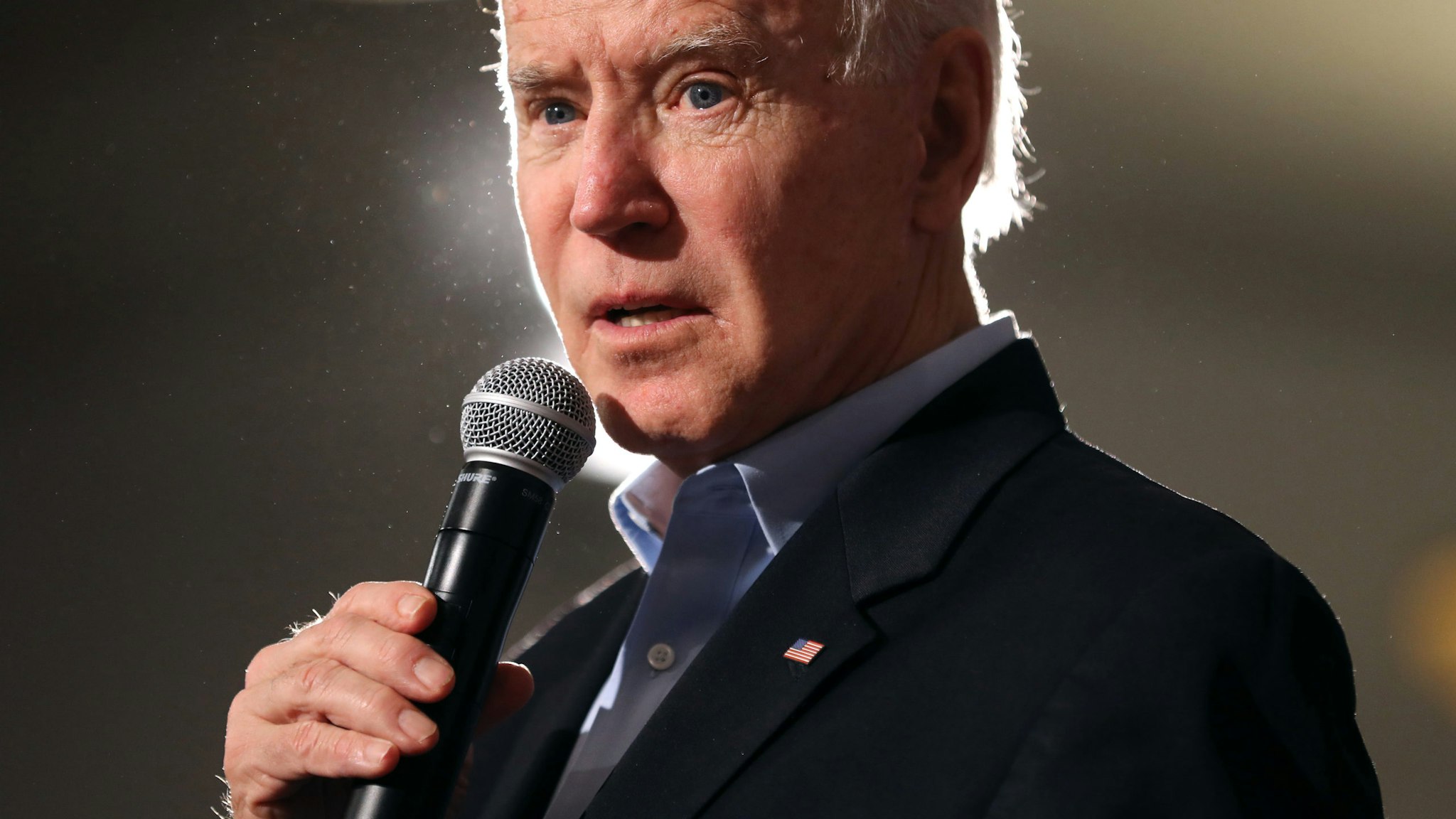 MARION, IOWA - JANUARY 27: Democratic presidential candidate former Vice President Joe Biden speaks during a campaign event at the Prairie Hill Pavilion January 27, 2020 in Marion, Iowa. In a what appears to be a neck-and-neck race, Biden is ahead of rival candidate Sen. Bernie Sanders (I-VT) by 6 points in a USA Today/Suffolk University poll but is running behind Sanders by 8 points according to a New York Times/Siena College poll, both polls of likely Iowa caucus-goers conducted at about the same time.