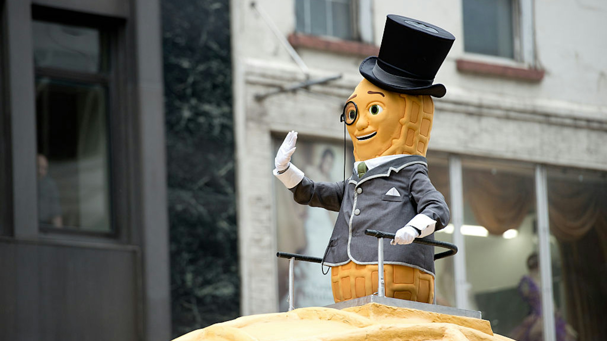 Mr. Peanut attends the 88th Annual Macys Thanksgiving Day Parade at on November 27, 2014 in New York, New York. (Photo by Noam Galai/WireImage)