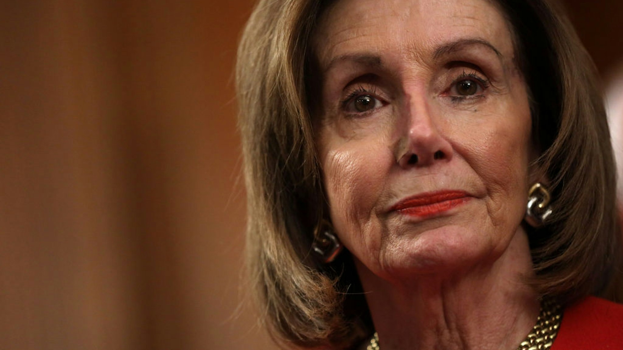 U.S. Speaker of the House Rep. Nancy Pelosi (D-CA) listens during an event at the Rayburn Room of the U.S. Capitol December 19, 2019 in Washington, DC. House Democrats held an event celebrating the "legislative progress the House Democratic Majority has made For The People in 2019.‚Äù (Photo by Alex Wong/Getty Images)