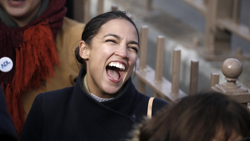 No hate no fear solidarity march in New York, US NEW YORK, UNITED STATES - JANUARY 05 2020: US Representative Alexandria Ocasio-Cortez attends the No hate no fear solidarity march. As anti-Semitic incidents have increased in New York City as well as the United States, demonstrators held no hate no fear solidarity march. Representatives from various Jewish organisations as well as marchers from around the country joined the New Yorkers to call for an end to religious bigotry.