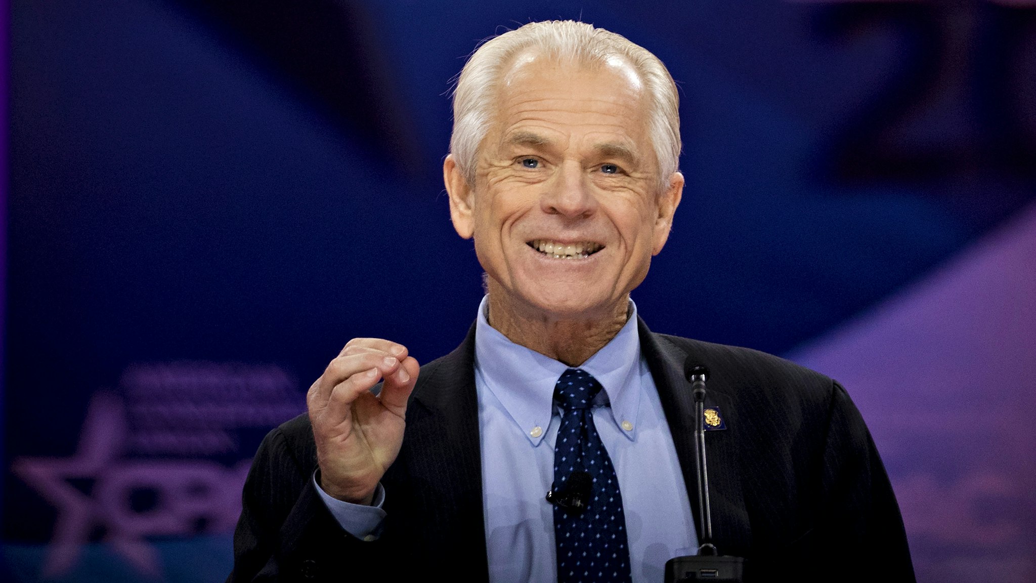 Peter Navarro, director of the National Trade Council, speaks during the Conservative Political Action Conference (CPAC) in National Harbor, Maryland, U.S., on Friday, March 1, 2019. President Trump will attend this year's Conservative Political Action Conference on his return from a summit with North Korea leader Kim Jong Un in Hanoi.
