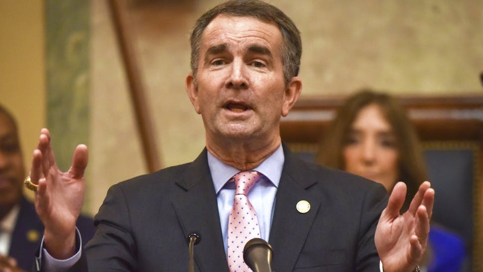 Governor Ralph Northam addresses a joint session of the Virginia General Assembly, which went solidly blue in 2019, on January 08 in Richmond, VA. RICHMOND, VA - January 08: Governor Ralph Northam addresses a joint session of the Virginia General Assembly in Richmond, VA.