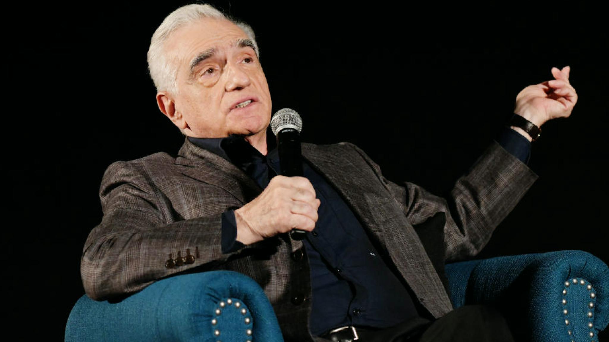 Martin Scorsese Martin Scorsese speaks onstage during 2019 AFI Fest: The Irishman at TCL Chinese Theatre on November 15, 2019 in Hollywood, California.