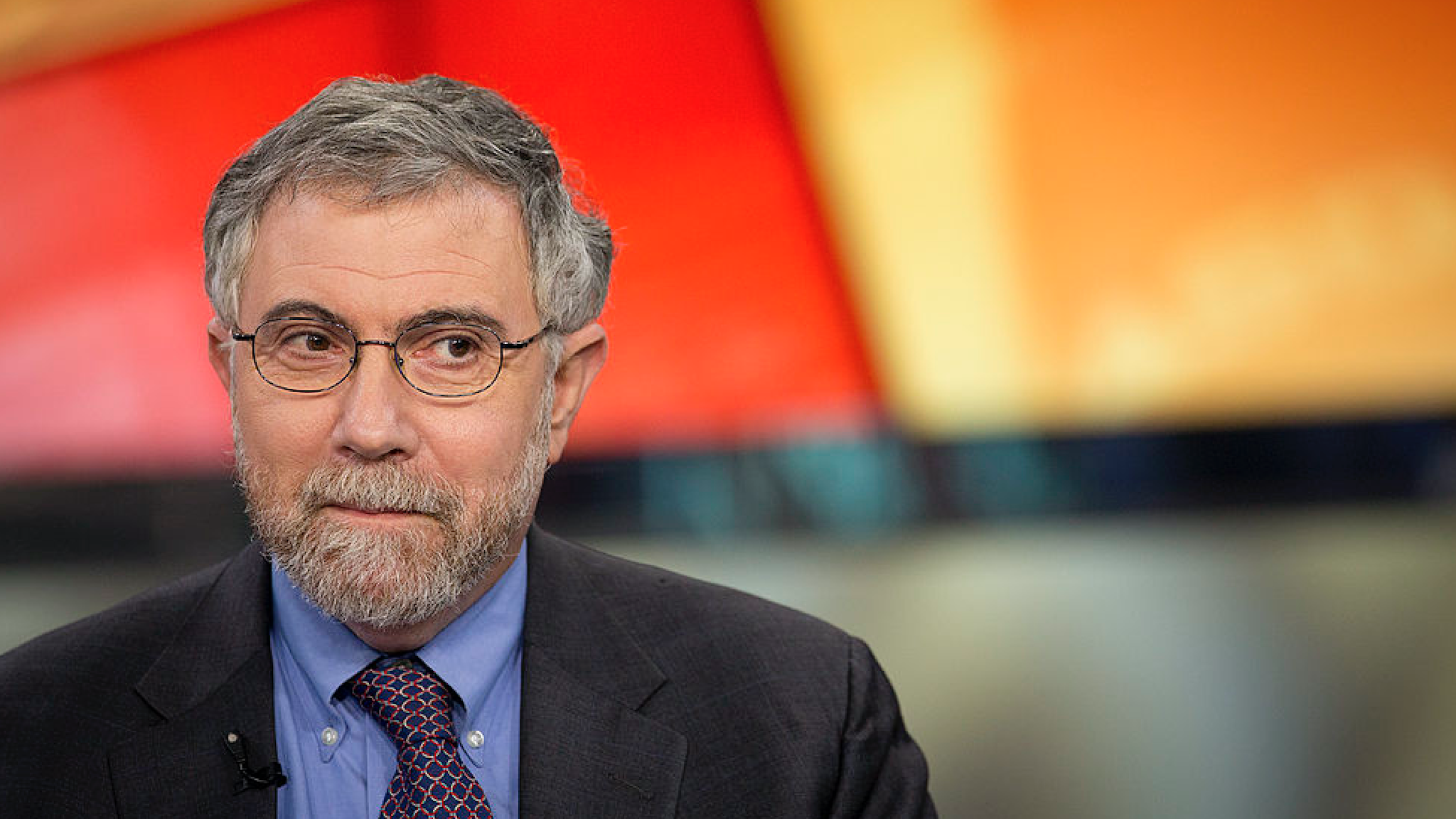 Nobel Prize-winning Economist Paul Krugman, professor of international trade and economics at Princeton University, pauses during a Bloomberg Television interview in New York, U.S., on Monday, Jan. 28, 2013.