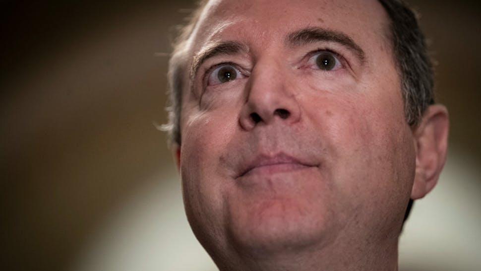 Rep. Adam Schiff House impeachment manager Rep. Adam Schiff (D-CA) speaks to reporters during a brief media availability before the start of the impeachment trial at the U.S. Capitol on January 21, 2020 in Washington, DC.