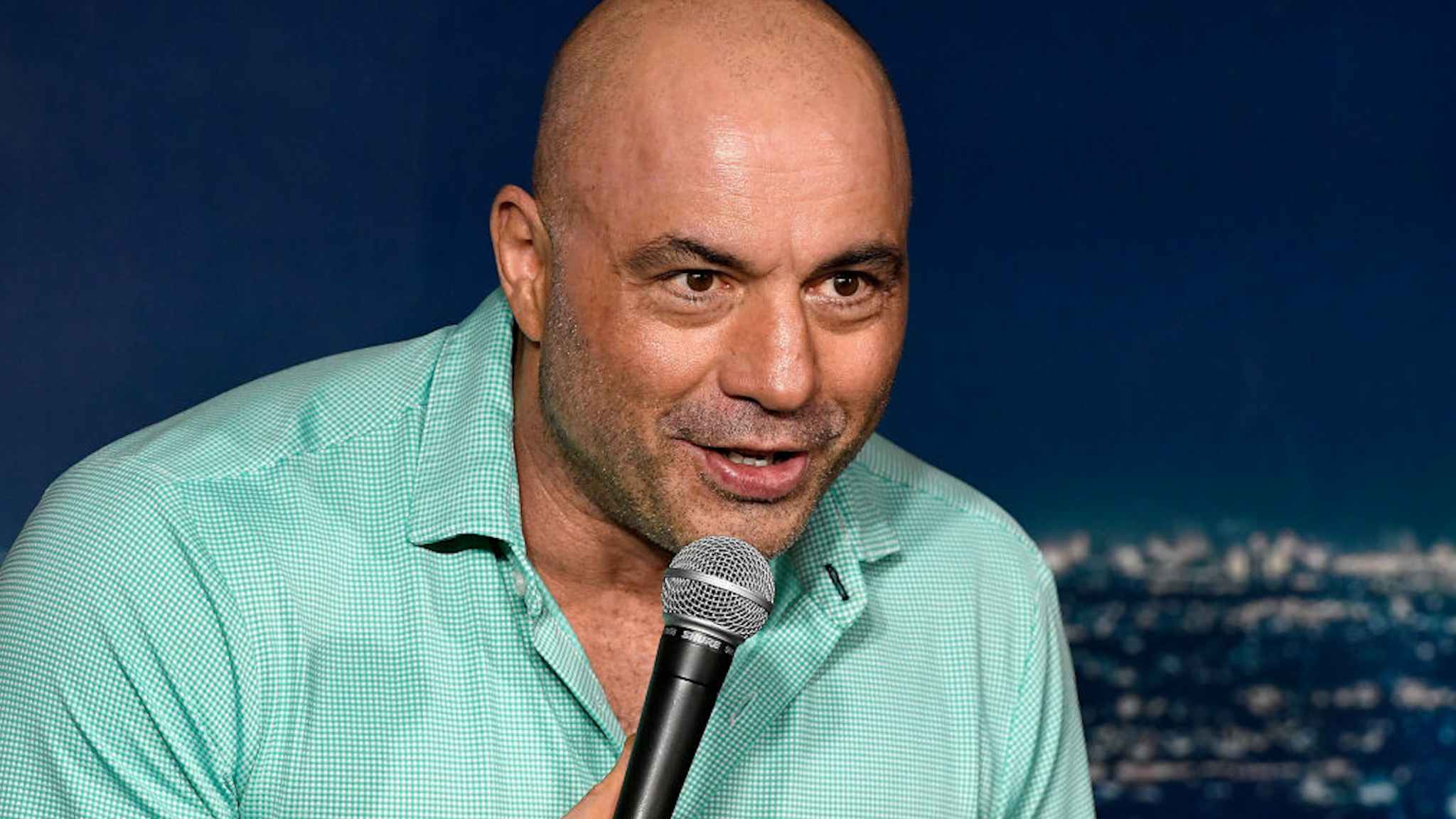 Comedian Joe Rogan performs during his appearance at The Ice House Comedy Club on March 15, 2019 in Pasadena, California.