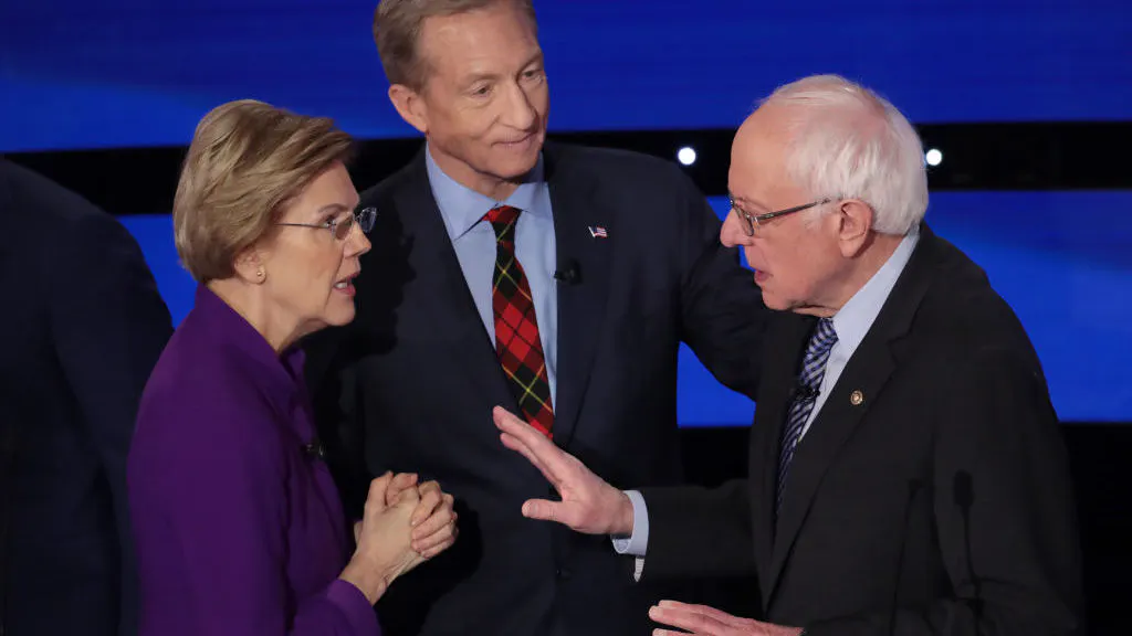 #NeverWarren Trending After Debate Meltdown With Bernie, Biased CNN Question