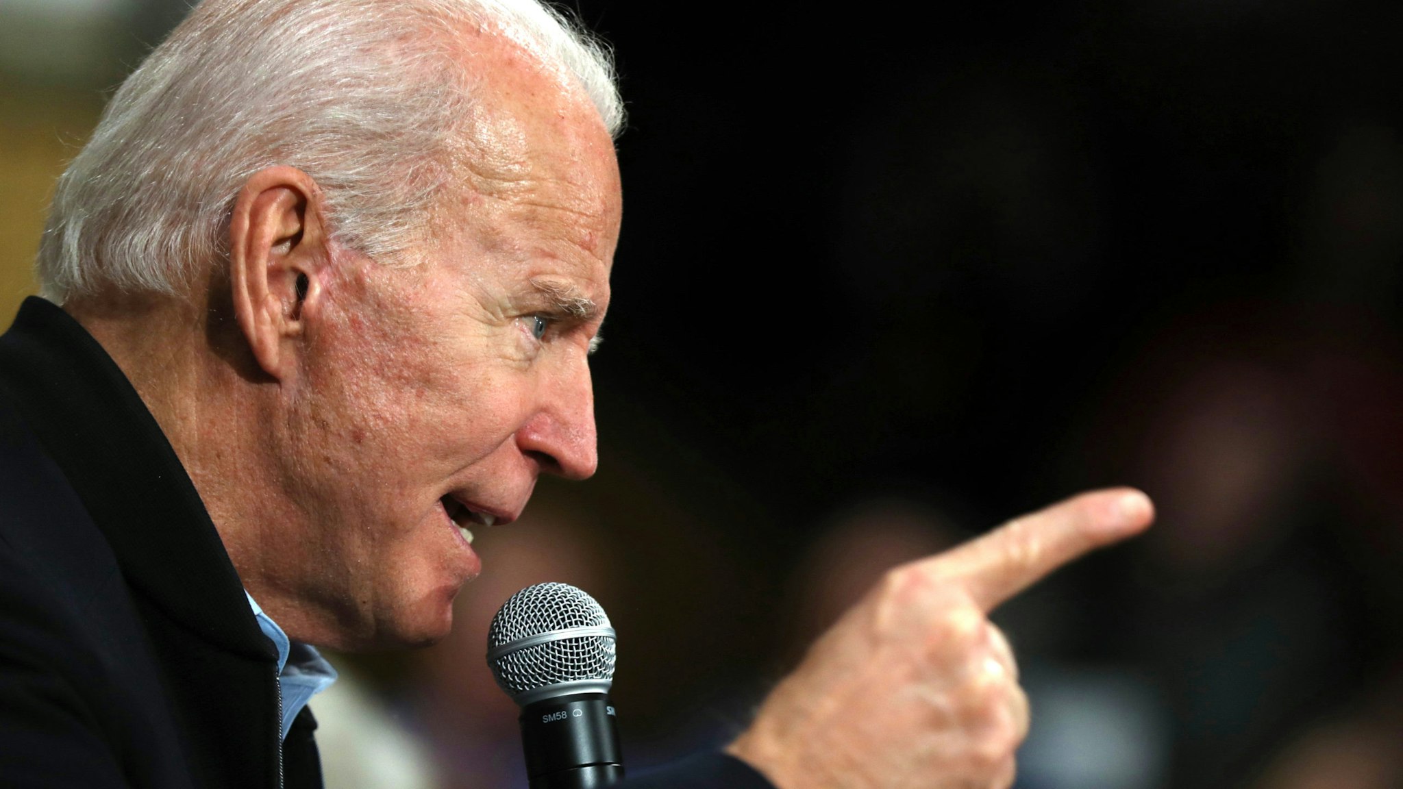CEDAR RAPIDS, IOWA - FEBRUARY 01: Democratic presidential candidate former Vice President Joe Biden speaks during a campaign event on February 01, 2020 in Cedar Rapids, Iowa. With two days to go before the 2020 Iowa Presidential caucuses, Joe Biden is campaigning across Iowa.
