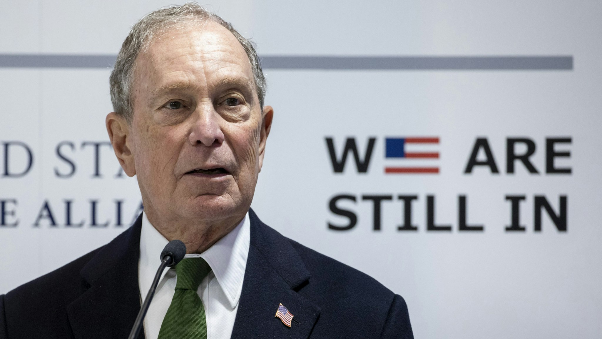 MADRID, SPAIN - DECEMBER 10: Democratic Presidential candidate and former New York City Mayor Michael Bloomberg speaks at a conference during the COP25 Climate Summit on December 10, 2019 in Madrid, Spain. The COP25 conference brings together world leaders, climate activists, NGOs, indigenous people and others for two weeks in an effort to focus global policy makers on concrete steps for heading off a further rise in global temperatures.